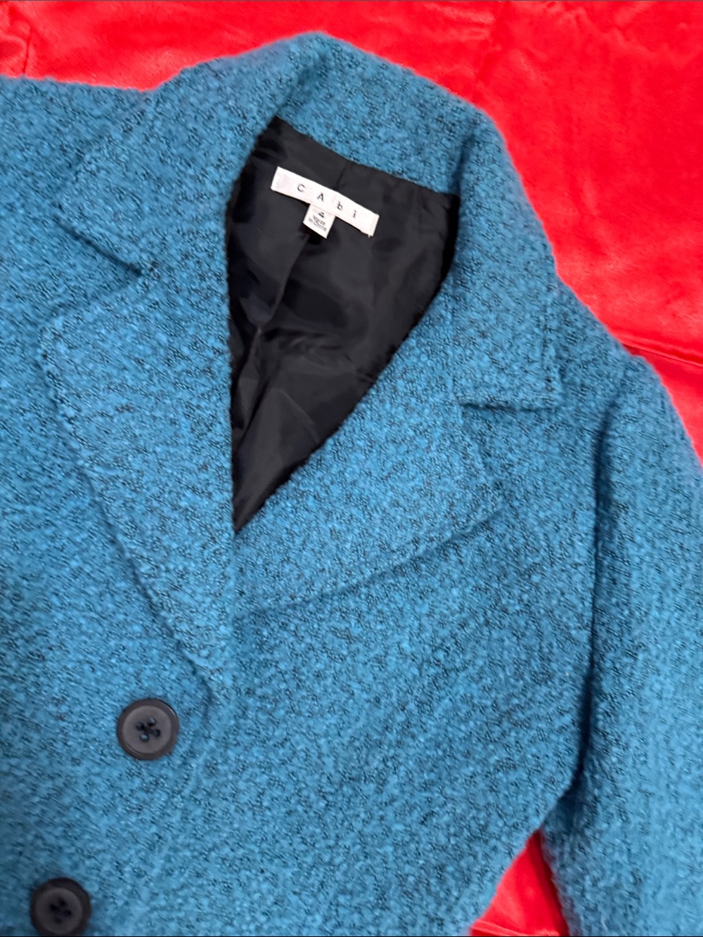 WOW POSHMARK - Authentic CAbi NWOT Turquoise Wool Coat